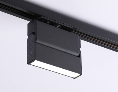 Трековый однофазный светодиодный светильник GL 6803 BK черный LED 6W 4200K 115*22*87