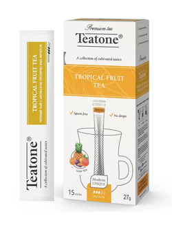 Чёрный чай с ароматом тропических фруктов "Teatone" в стиках (15 шт x 1,8 гр)