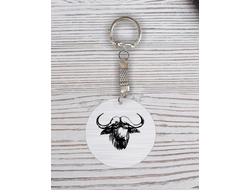 Брелок символика "Быка" с гравировкой №27