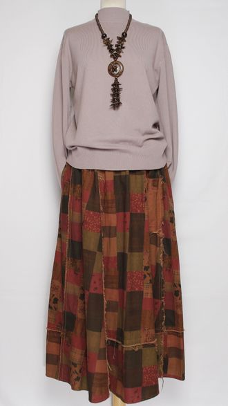 ЮБКА "Квадраты винтажная" розовая до р.52