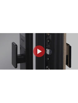 Стальная дверь   Конструктор с зеркалом (биометрический замок Smart lock Y12)