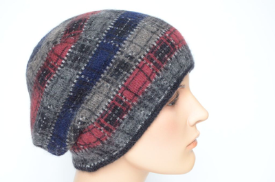 Берет Vizio 1038 B черный с бордовым