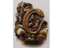 Магнит Ящерка с самоцветами, арт А-53. ОПТ