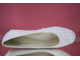 Туфли белый на маленьком каблуке текстиль кожа украшены вышивкой стразами мелким бисером на свадьбу