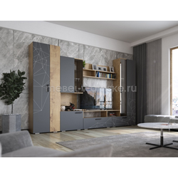 ШМ700 Комплект для гостиной Стар. Размер: 3000х2000х380. ТВ-ниша: 1200*900