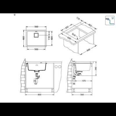Мойка Alveus Quadrix 50 белый