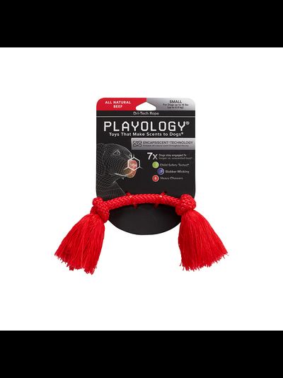Playology DRI-TECH ROPE жевательный канат для собак мелких пород с ароматом говядины