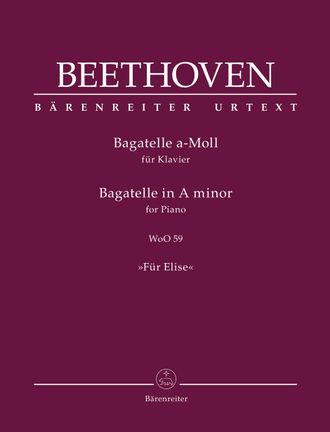 Beethoven, Ludwig van Bagatelle for Piano in A minor WoO 59 "Fur Elise"