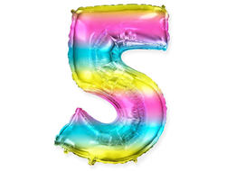 Фольгированная цифра - Диагональная радуга