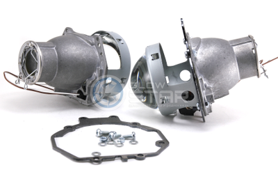 Комплект Hella 3R H7 с рамками для замены штатных ксеноновых / галогенных линз автомобиля Mitsubishi Pajero 4 (2006 - 2014)