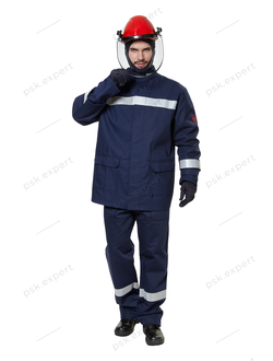 Куртка защитная от электродуги летняя/демисезонная &quot;СПн04-Л II&quot; цвет синий