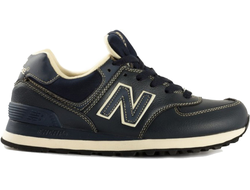 New Balance 574 Black Blue Leather