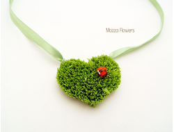 Кулон "Травяное сердечко".