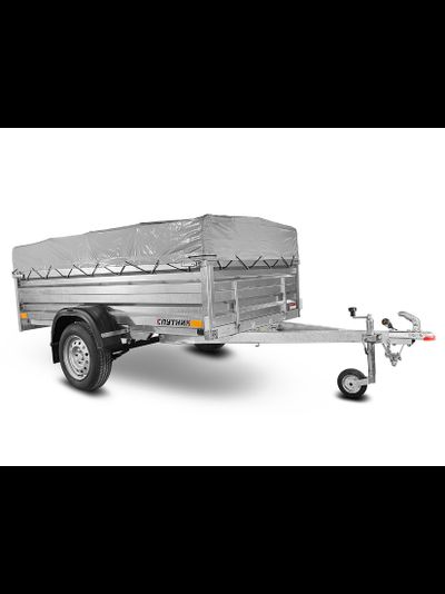 Прицеп «Спутник PRO» (2500x1300x480) увеличенный борт, оцинкованная рама, с силовым подрамником
