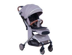 Коляска прогулочная Nuovita Giro Lux Caffe, Argento/Кофейный, Серебристый