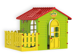 Игровой домик пластиковый «Коттедж с забором»