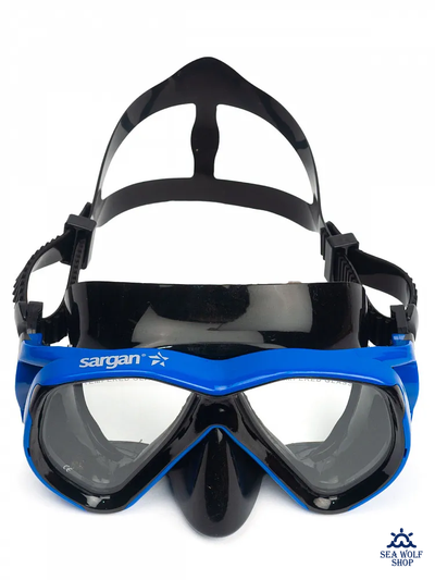 Маска с трубкой Sargan "НЕРО" черно-синий