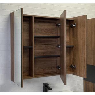 Зеркало-шкаф "Соло-90" дуб темно-коричневый