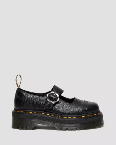 Dr Martens Addina Flower Buckle Leather Platform