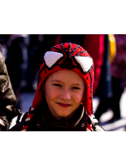 Шапка вязаная Человек Паук