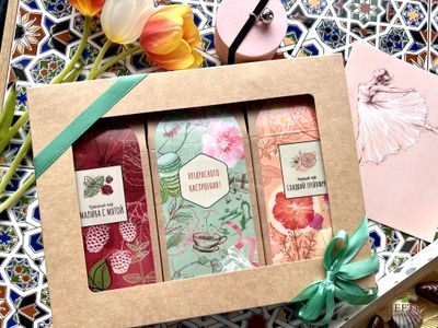 Набор чая с лентой "Счастливые моменты" 3х50г