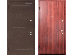 Входная дверь с порошковым напылением и отделкой ламинатом. Модель ДК304