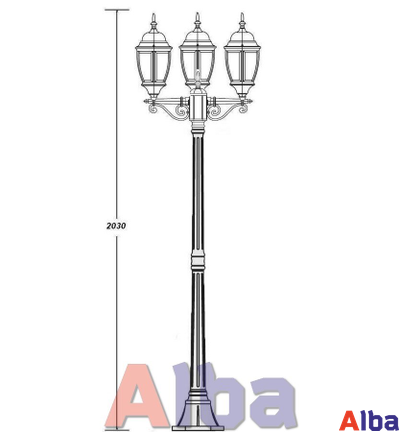 Садово парковый светильник Arsenal 208 В gold
