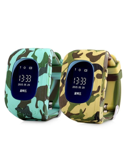 Детские умные часы Smart Baby Watch Q50 с gps трекером (Цвет ХАККИ) ОПТОМ