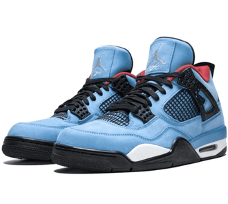 Nike Air Jordan Retro 4 ‘CACTUS JACK’ (Синие) сзади