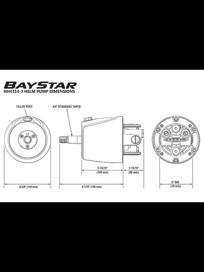 Гидравлическая рулевая система «BayStar Compact» (150 л.с.), шланги 9,6 м.