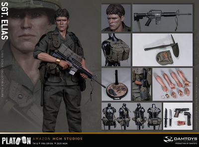 ПРЕДЗАКАЗ - Сержант Элиас Гродин ("Взвод", Platoon) - Коллекционная ФИГУРКА 1/6 scale Platoon Sergeant Elias (DMS047) - DAMTOYS ?ЦЕНА: 31700 РУБ.?