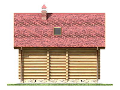 Гостевой дом-баня из бревна ДБ-16, площадь 90 м2