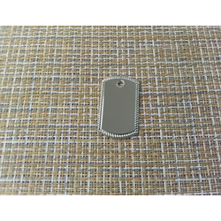 Подвеска кулон мини с резным краем 22x36 мм серебристый