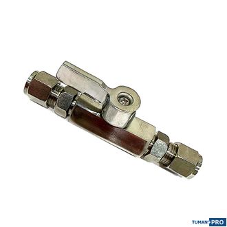 Запорный кран высокого давления OD Ø3/8" (нерж.)