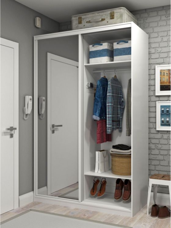 Шкафы-купе с раздвижными дверями в прихожей