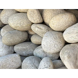 Гранитный булыжник, серо-бежевый, фракция 100-200 мм