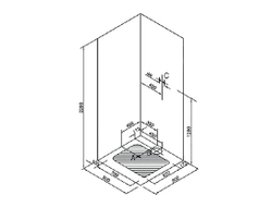 Душевая кабина Vitra Zest, 90х90 см, угловая, правосторонняя, 56930023000