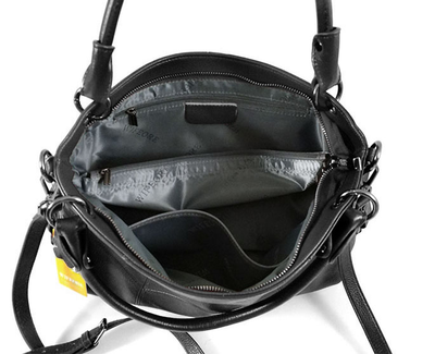 (АРТИКУЛ: 8514/0/42) СУМКА ЖЕНСКАЯ СРЕДНЕГО РАЗМЕРА, НАТУРАЛЬНАЯ КОЖА, ЧЕРНАЯ, РЕМЕНЬ ЧЕРЕЗ ПЛЕЧО