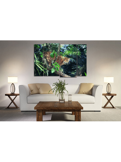 Модульная картина "Леопард на дереве"