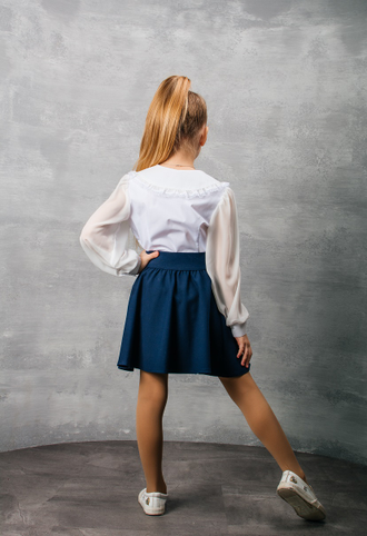 Д 5289 Блузка длинный рукав рукав шифон р.122-158