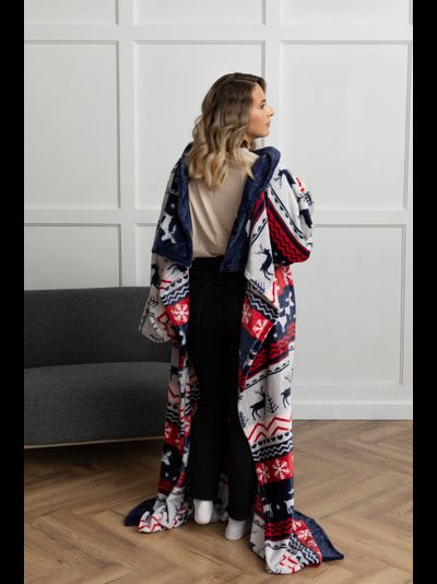 Плед с рукавами &quot;Зимняя сказка&quot; из микрофибры (велсофта)