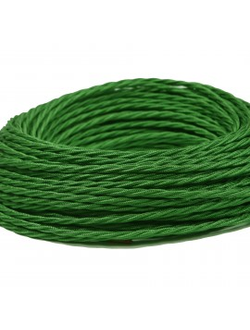Провод витой в ретро стиле ПРВ 3х2.5 зелёный шёлк