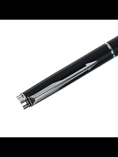 Ручка подарочная шариковая поворотная корпус чёрный матовый, стержень синий 0.7 мм, металлический корпус (под индивидуальную гравировку)