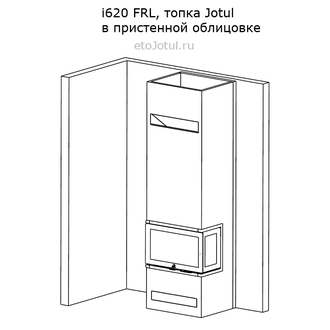 Облицовка топки Jotul i620 FRL, примерный вид с отверстиями для конвекции