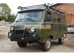 Передний силовой бампер серии Трофи на УАЗ Буханка 2989, 3741, 3909, 2206, 3962, 3303, 39094 1965- (02.051.03)