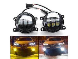 Фара дневного света 12/24 В (9-32) 30 Вт LED линза 2 режима Vesta 2180 Белый+Желтый (2шт)