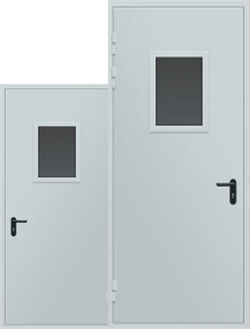 Дверь ДПМО-01 - ДВЕРЬ ПРОТИВОПОЖАРНАЯ МЕТАЛЛИЧЕСКАЯ ОСТЕКЛЕННАЯ ОДНОСТВОРЧАТАЯ