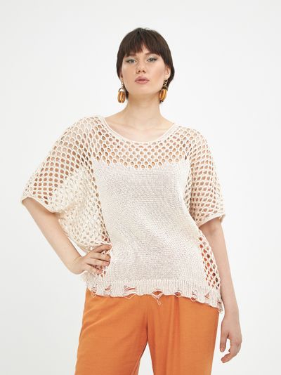 Стильный джемпер для полных женщин