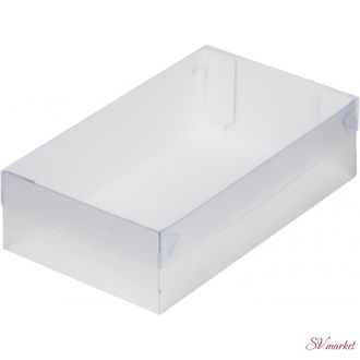 Коробка с пластиковой крышкой 25*15*7 Белая