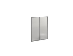 Комплект стеклянных дверей в алюминиевой раме (ручки снизу) MAMVR90/T